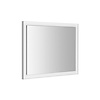 Badkamerspiegel Sapho Flut 90x70 cm LED-Verlichting Omlijsting Wit