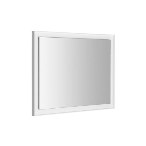 Badkamerspiegel Sapho Flut 90x70 cm LED-Verlichting Omlijsting Wit 