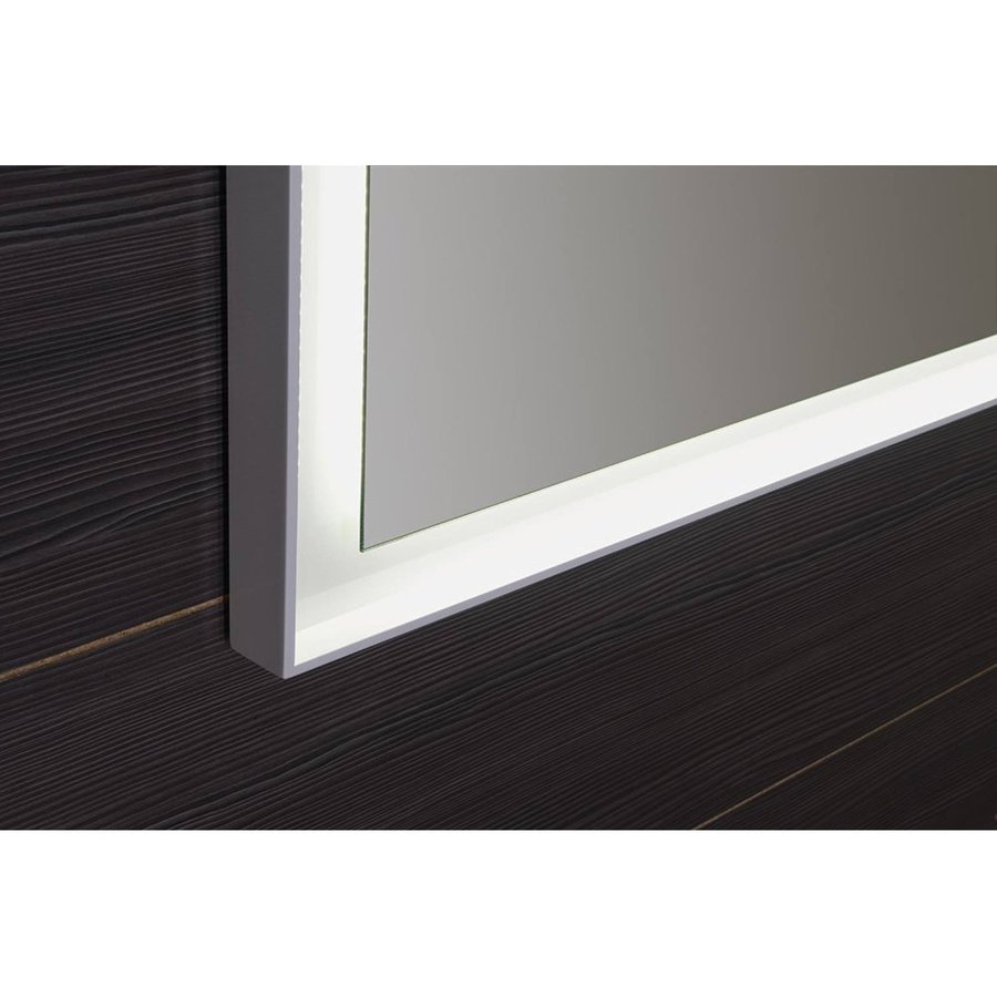 Badkamerspiegel Sapho Flut 120x70 cm LED-Verlichting Omlijsting Wit