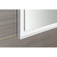 Badkamerspiegel Sapho Flut 120x70 cm LED-Verlichting Omlijsting Wit