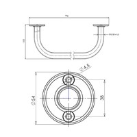 Handdoekhouder Sapho Aqualine 77.4x11.2 cm Wit