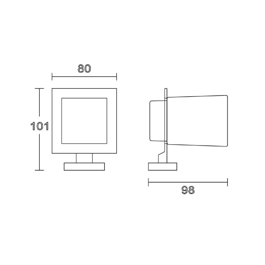 Bekerhouder Sapho Apollo Hangend 8x10.1 cm Chroom / Melkglas