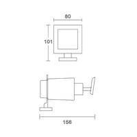 Zeepdispenser Sapho Apollo Hangend 15.6x8 cm Melkglas / Chroom