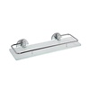 Glazen Planchet Sapho X-Round 30x5.5 cm met Rails Chroom