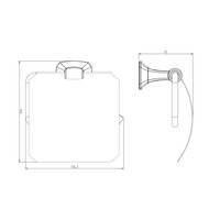 Toiletrolhouder Sapho Aida 13.5x14 cm met Klep Chroom