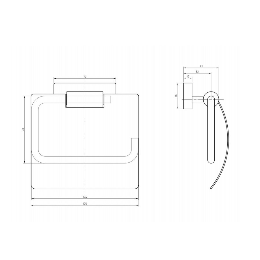 Toiletrolhouder Sapho Olymp 12.5x7.8 cm met Klep Chroom