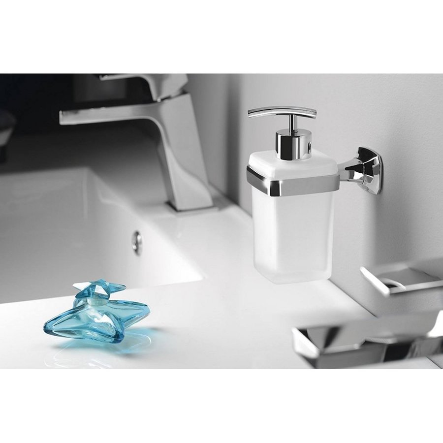 Zeepdispenser Sapho Aida Hangend 270 ML Chroom / Satijnglas