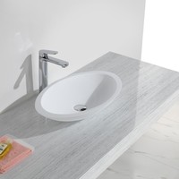 Opbouw Waskom Boss & Wessing Orona 59x35x14 cm Solid Surface Mat Wit