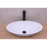 Opbouw Waskom Boss & Wessing Orona 59x35x14 cm Solid Surface Mat Wit