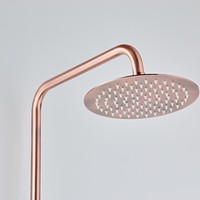 Opbouw Regendouche Set Boss & Wessing Copper 30 cm met Handdouche Geborsteld Koper