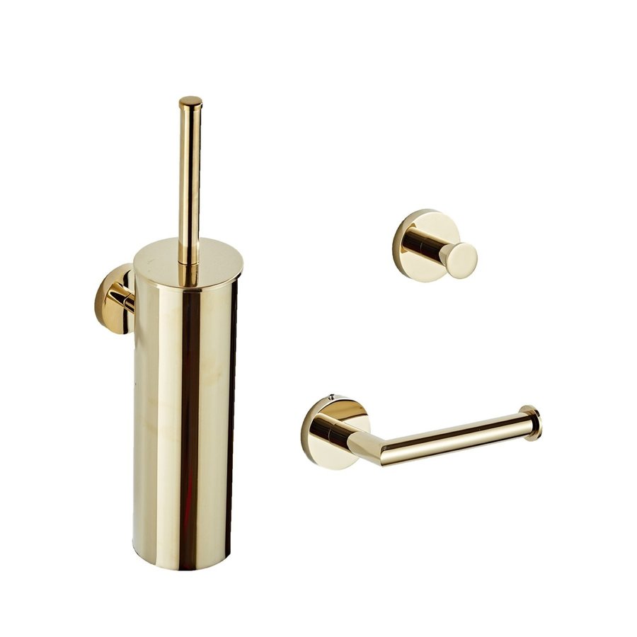 Complete Toiletborstelset Boss & Wessing Dorado Messing Goud