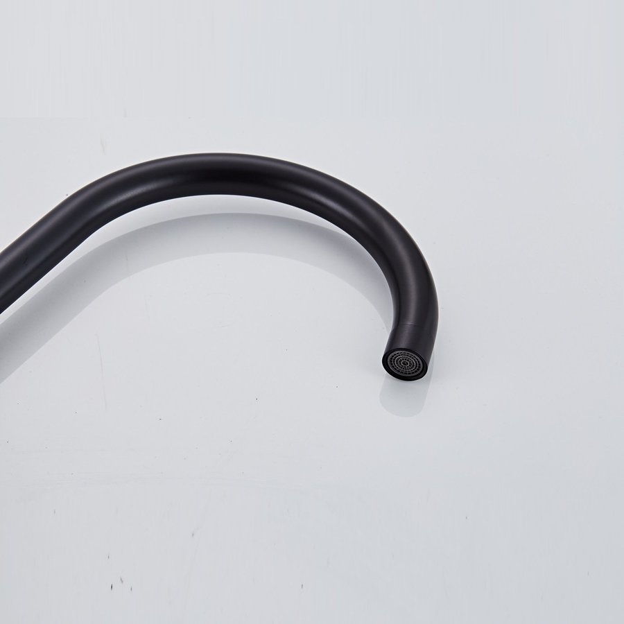 Badkraan Vrijstaand Boss & Wessing Nero met Handdouche en Draaibare Uitloop Mat Zwart