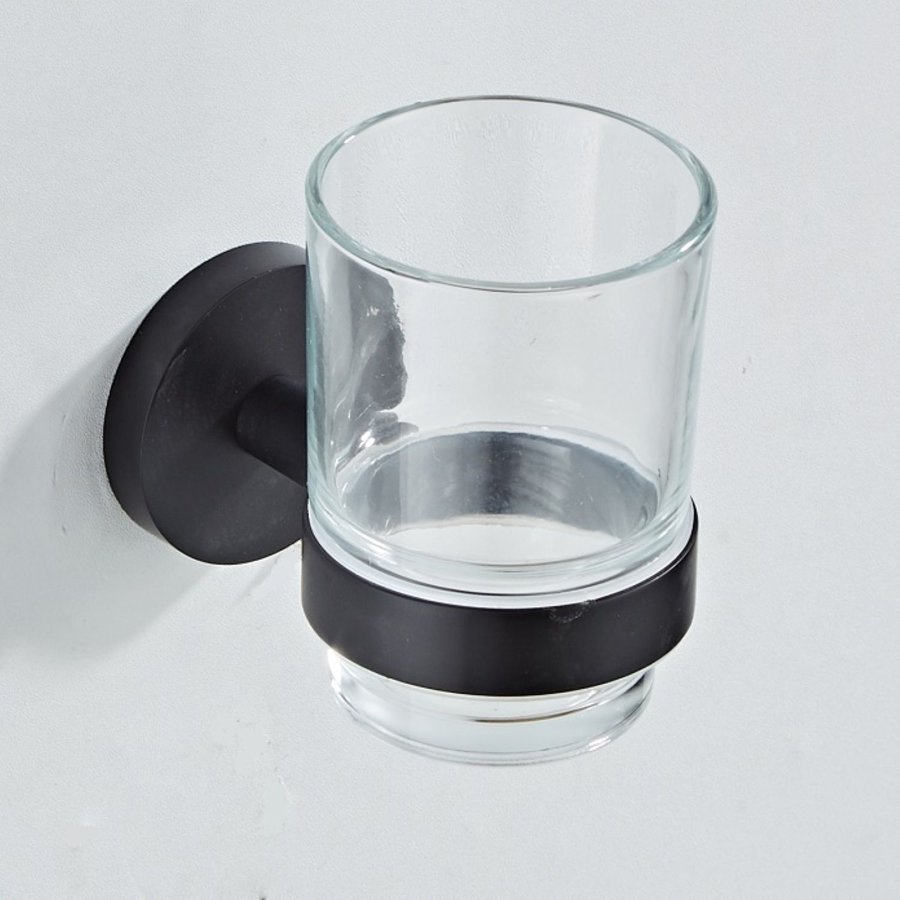 Bekerhouder Boss & Wessing Nero � 65mm Messing Mat Zwart