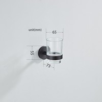 Bekerhouder Boss & Wessing Nero � 65mm Messing Mat Zwart