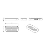 Zeephouder Sapho Smart 24.1x3x11.1 cm Chroom