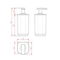 Zeepdispenser Sapho Seventy Vrijstaand 250 ML Grijs