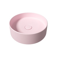 Salenzi Waskomset Hide Circle 40x12 cm Mat Roze (Keuze Uit 4 Kleuren Kranen)