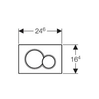 Bedieningsplaat Geberit Sigma 01 Frontbediening Mat Roze