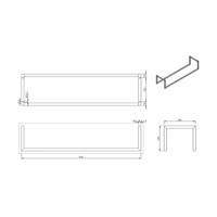 Handdoekenrek AQS Industrieel 95x25x20 cm Wit