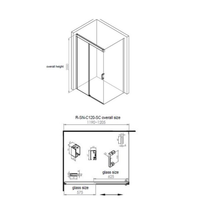 Douchecabine Aqua Splash Cuadro 120 cm Soft-Close Anti-Kalk Coating Chroom (zes varianten)