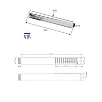 Inbouw Regendouche Set Klik 2-Wegs Chroom (Plafonduitloop)