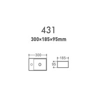 Fontein Creavit Aloni 30x18,5x9,5 cm Keramiek Hoogglans Wit (kraangat links)