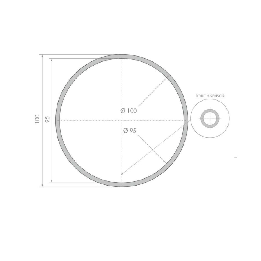 Ronde Badkamerspiegel LED BWS Spark Edge 100 cm