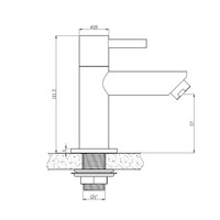 Fonteinkraan Boss & Wessing Aloni Verchroomd Messing 1/2'' Aansluiting