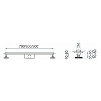 Douchegoot Brauer RR 800 Flens 80 cm Draaibare Sifon Geborsteld RVS