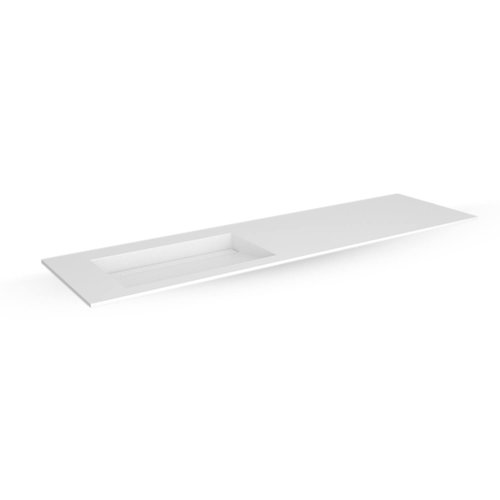 Wastafel EH Design Slimline Vanity Basin Lillaz Special 1300x450x12 mm Mat Wit 