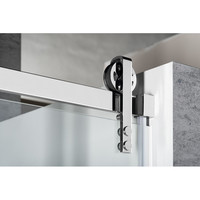 Nisdeur Sapho Volcano Schuifdeur 160x200 cm 8 mm Gecoat Glas Mat Zwart