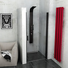 Douchedeur Sapho Zoom Line Black Draaideur 90x200 cm 6 mm Gecoat Glas Mat Zwart