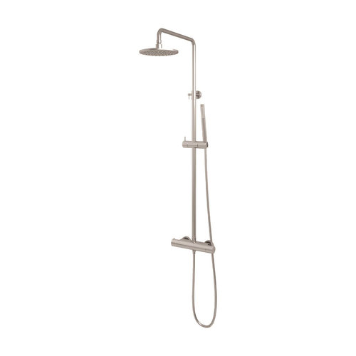 Regendouche Brauer Brushed Showerpipe Met Thermostaat 20cm Geborsteld Nikkel 