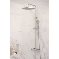 Regendouche Brauer Brushed Showerpipe Met Thermostaat 30cm 3 Standen Geborsteld Nikkel