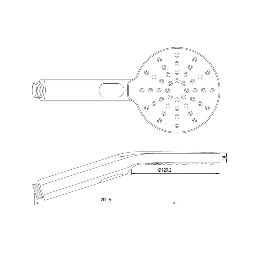 Handdouche Brauer Brushed 3 Standen 22 cm Geborsteld Nikkel