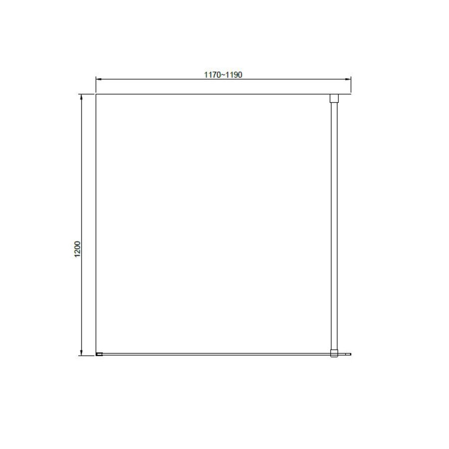 Douchewand Van Rijn ST04 Helder Glas 8 mm 6 delen Aluminium Profiel Zwart 120x200 cm