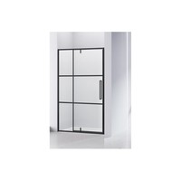 Nisdeur Van Rijn ST04 Aluminium Profiel 6 mm Helder Glas 140x200 cm Zwart Frame