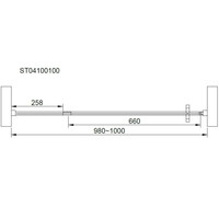 Nisdeur Van Rijn ST04 Aluminium Profiel 6 mm Helder Glas 100x200 cm Zwart Frame