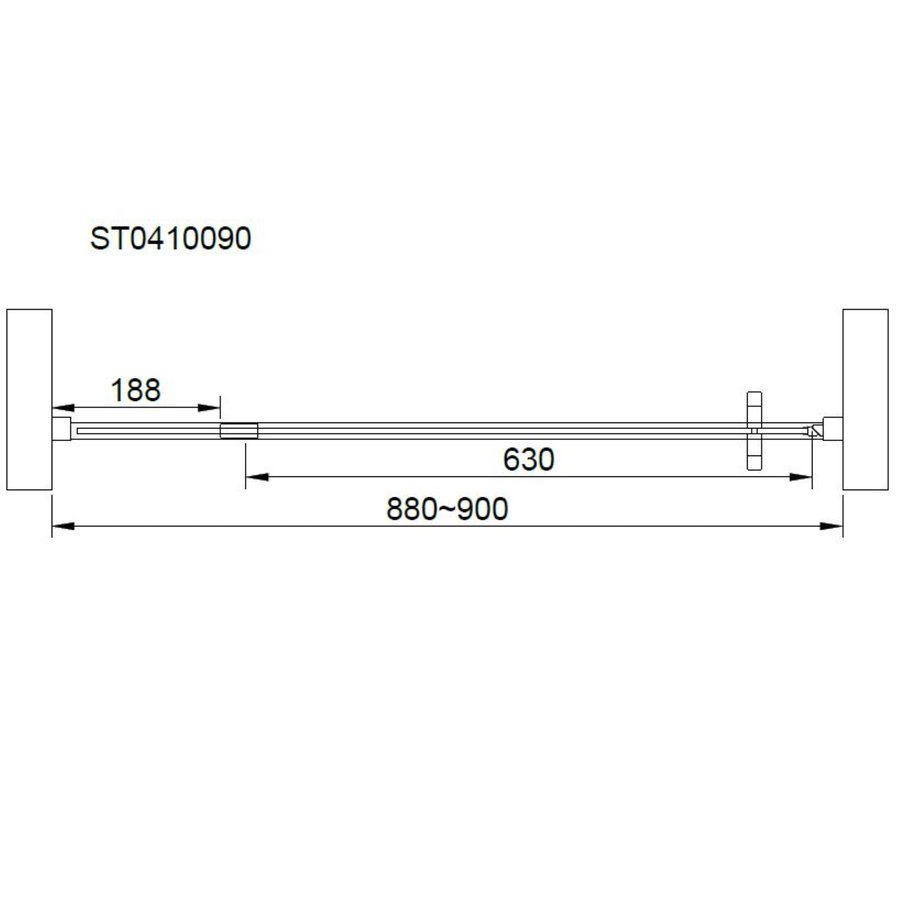 Nisdeur Van Rijn ST04 Aluminium Profiel 6 mm Helder Glas 90x200 cm Zwart Frame