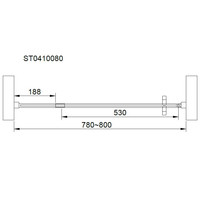 Nisdeur Van Rijn ST04 Aluminium Profiel 6 mm Helder Glas 80x200 cm Zwart Frame