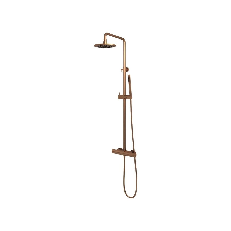 Regendouche Brauer Copper Showerpipe Met Thermostaat 20cm Koper