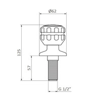 Knoppen voor Bidetkraan GRB Kitchen Draaibaar Messing Chroom