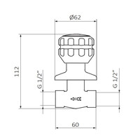 Inbouw Knoppen voor Bidetkraan GRB Kitchen Draaibaar Messing Chroom