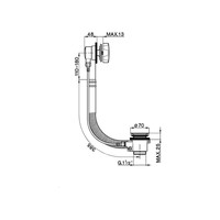 Badafvoer met Vulcombinatie Salenzi Giro Gegalvaniseerd Geborsteld Messing Koper 48 mm