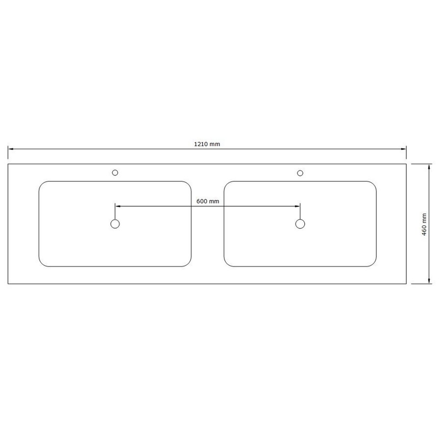 AKTIE! Badmeubel Boss & Wessing Paris 120 cm Compleet Geleverd Hoogglans Antraciet (2 kraangaten)