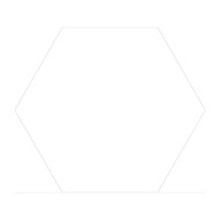 Hexagon Vloertegel Azulejo Monolo Blanco 22.5x25.9 cm (doosinhoud 0.88 m2) (prijs per m2)