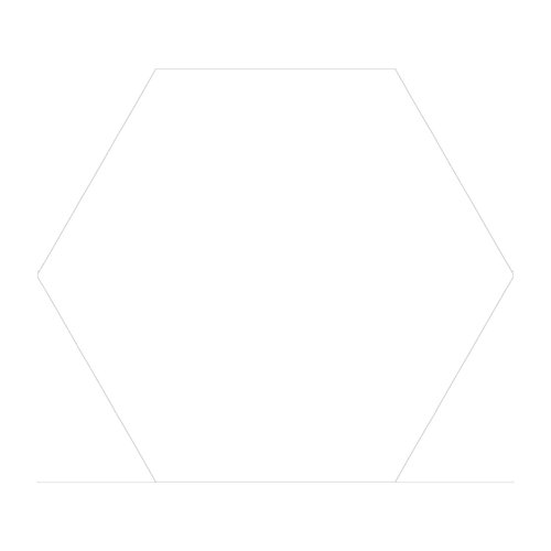 Hexagon Vloertegel Azulejo Monolo Blanco 22.5x25.9 cm (doosinhoud 0.88 m2) (prijs per m2) 