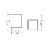 Glashouder Boss & Wessing Essence Vrijstaand Chroom
