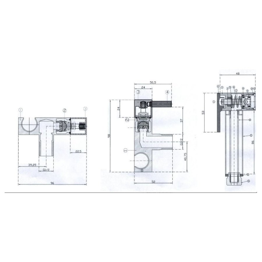 Bidet Handdoucheset Boss & Wessing Cemal Rond RVS