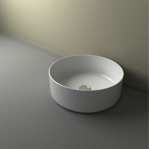 Opbouw Waskom Boss & Wessing Loop Rond 40x14,5 cm Glanzend Wit 